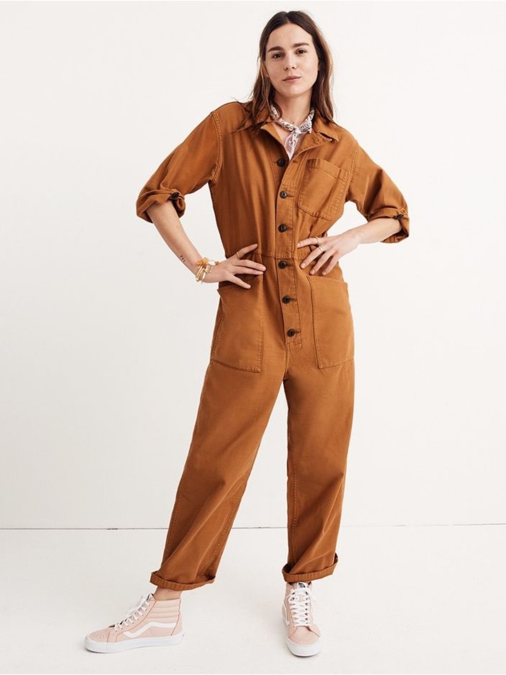 NWT Madewell X As Ever Short Sleeve Coveralls Jumpsuit Small Acorn Brown